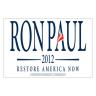 Ron Paul 2012 White Car Magnets 18" x 12" 