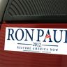 Ron Paul 2012 Restore America Now WHITE BUMPER STICKER