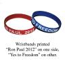 Ron Paul 2012 Blue Wrist Band - YES TO FREEDOM 